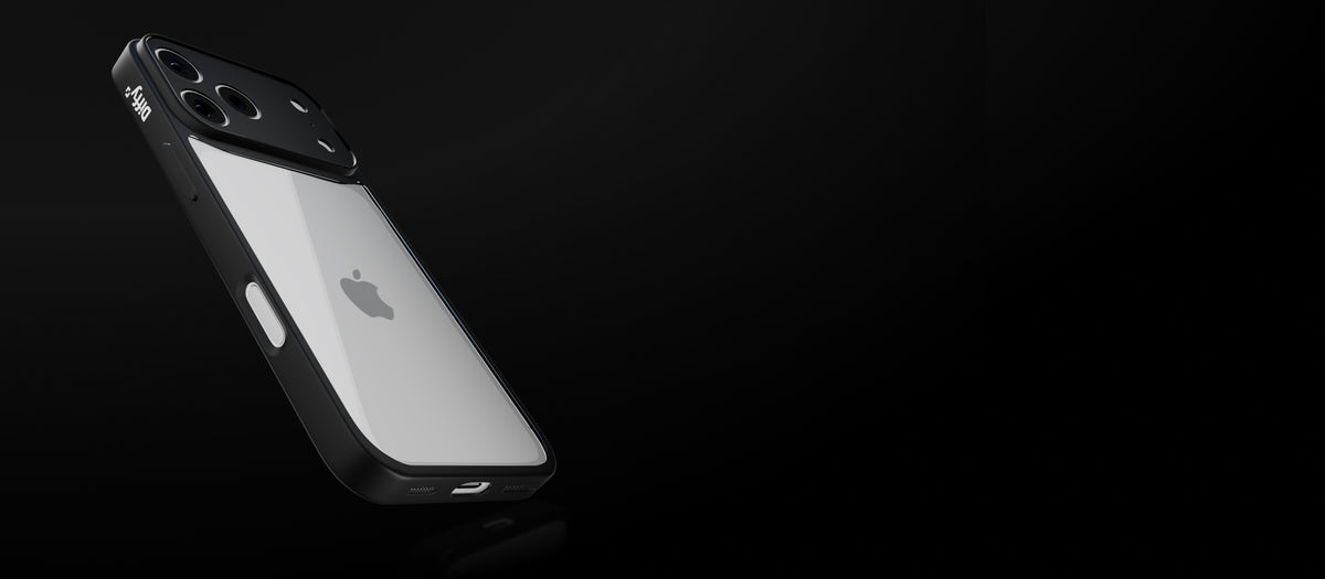 Case Diffy projetada com base na geometria do smartphone para preservar encaixe, botões, câmera e acessos.